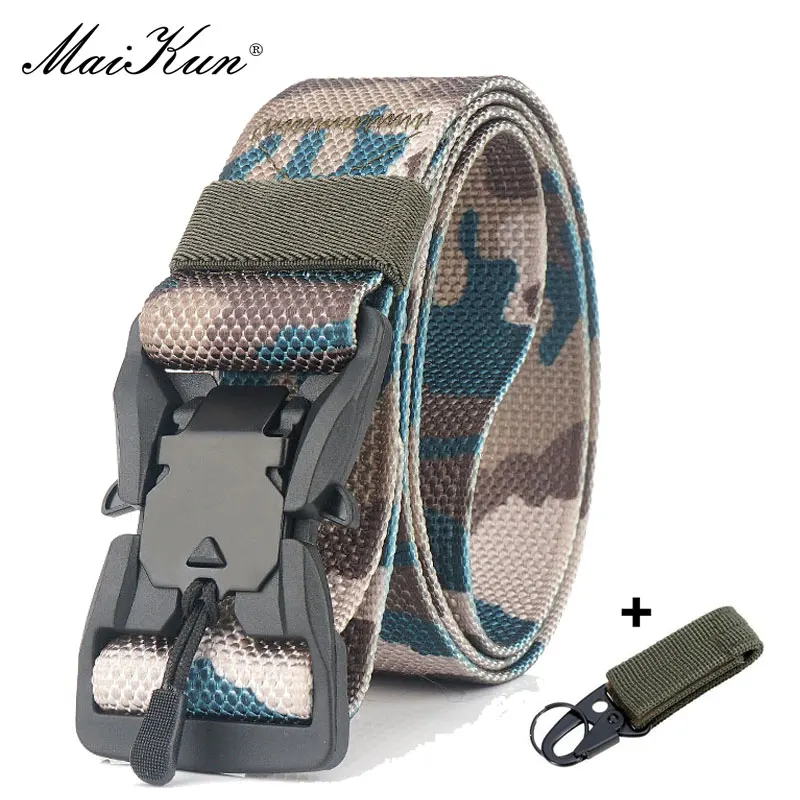 camouflage6-1 Maikun нейлоновые пояса для мужчин, ремень с металлической пряжкой, открытый охотничий ремень, военный инвентарь, боевой тактический Мужской ремень - Цвет: camouflage6-1