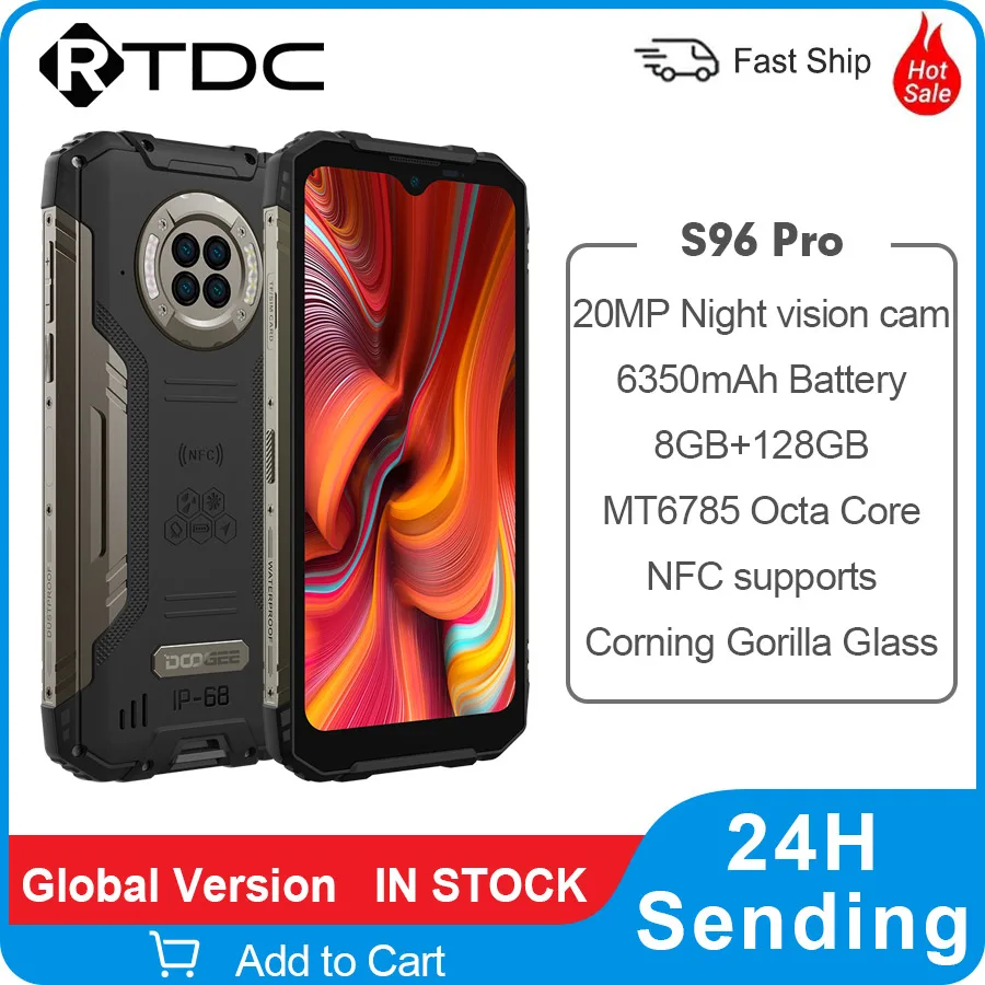 Смартфон DOOGEE S96 Pro 48 МП камера 20 инфракрасное ночное видение экран 6 22 дюйма