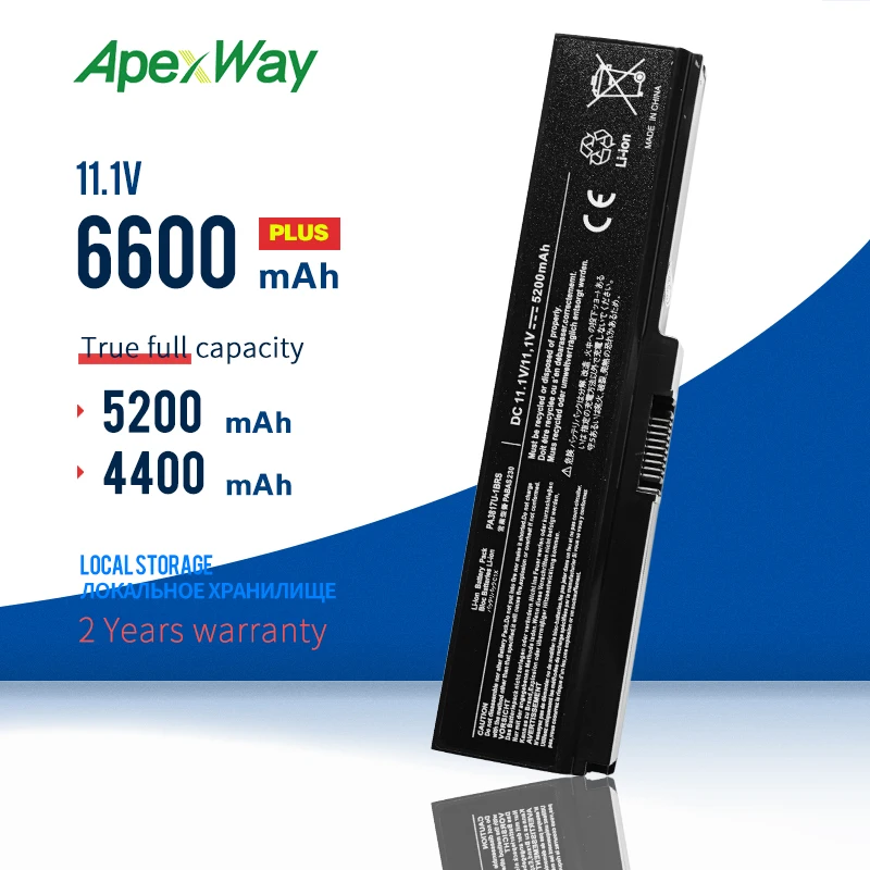 Аккумулятор Apexway PA3817U-1BRS для ноутбука Toshiba Satellite L745 L755 A660 C640 C650 C655 C660 L510 L630 L640 L650 U400