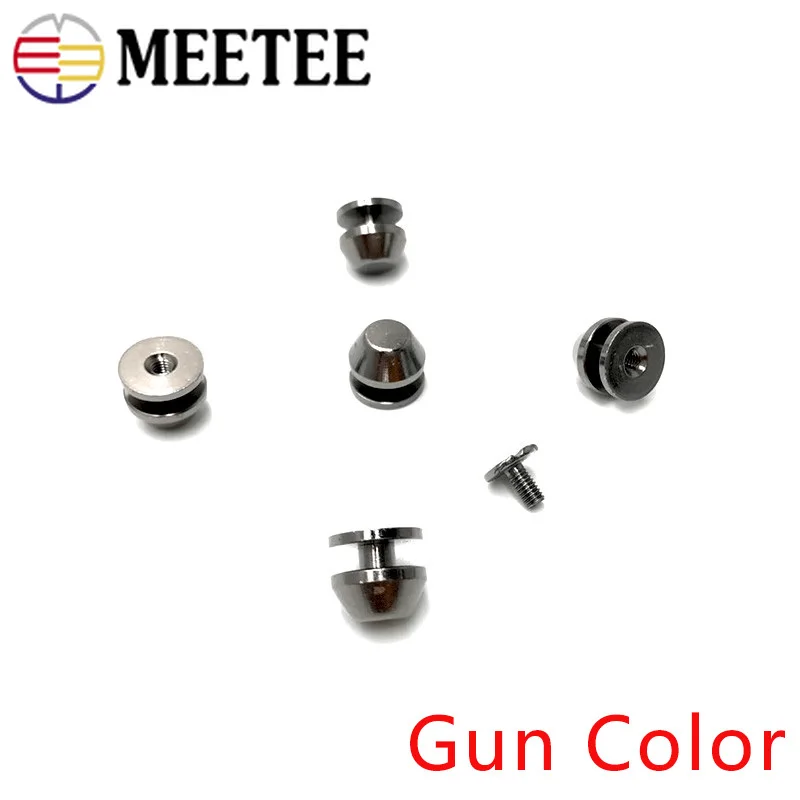 Meetee 10/30 наборов 12 мм металлическая медная плоская Пряжка винтовые заклепки для