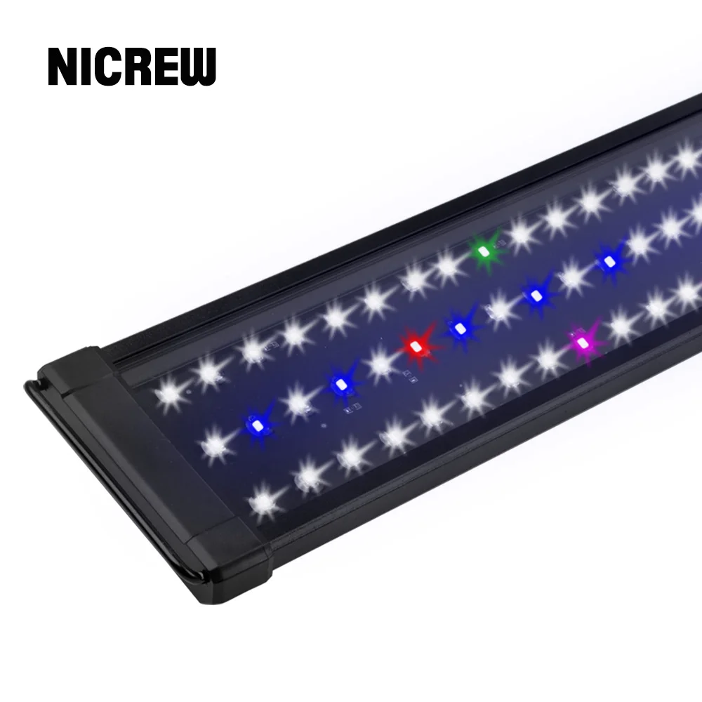 NICREW 53-83 см RGB рыболовный светильник для аквариума светодиодный светильник ing светильник s лампе полный спектр лампа для аквариума