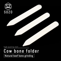 sozo real cow bone folder 100 ox bone folders for leather molding and trimming leather craft tool creasing edge bookbinding