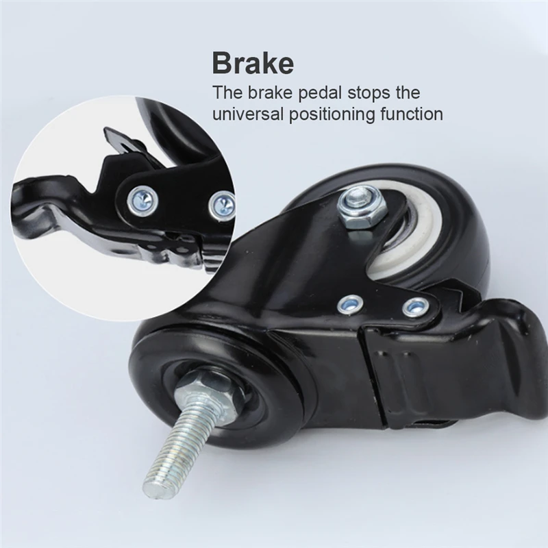 4pcs 1.5 Inch Industrial Caster Screw Rod Brake Gold Drill Wheel Furniture Universal Heavy Duty | Обустройство дома