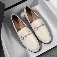 womens fashion leather flats loafers womens designer flat ladies shoes woman luxury female footwear