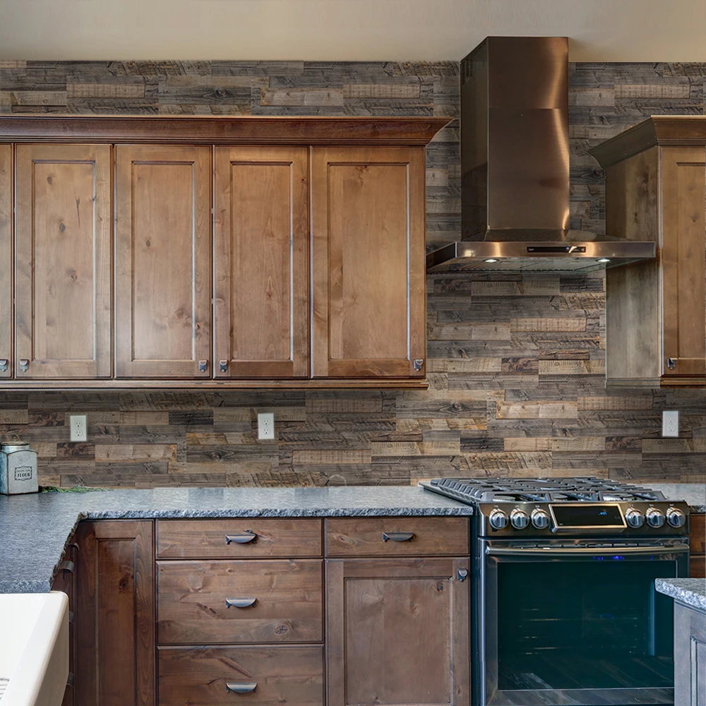 Самоклеящаяся мраморная напольная плитка из натурального дерева Настенная