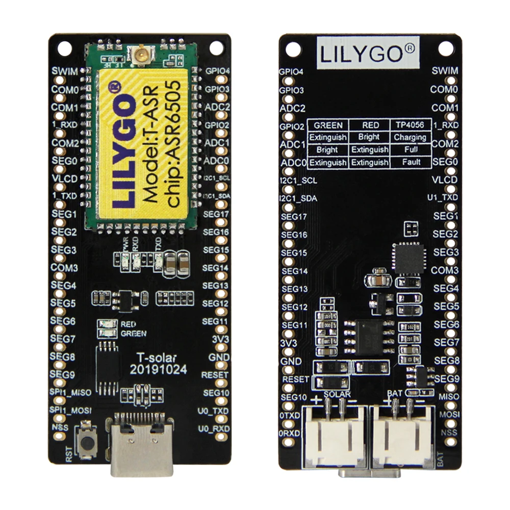 Плата TTGO H383 T Solar Discovery Board ASR6505 интегрированный модуль SX1262 LORa интерфейс питания с