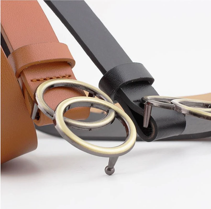 Новинка 2019 мужской модный кожаный ремень 1 3 &quot двусторонний 2 кольца Золотая
