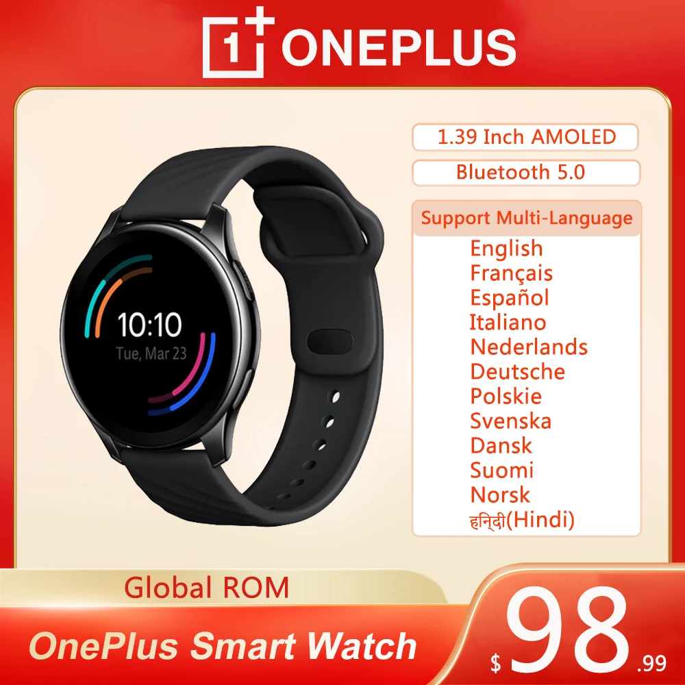 Смарт-часы OnePlus 4 Гб 1 39 дюйма AMOLED BT5.0 IP68 GPS для 9 9Pro (поддержка только телефонов выше