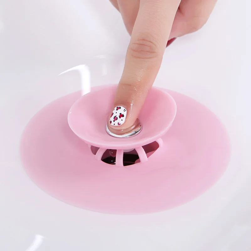 

Sink Drain Stopper Silicone Strainer Shower Bathtub Floor Water Stopper Rubber Kitchen Bathroom Deodorant Plug Hair Pickups Home