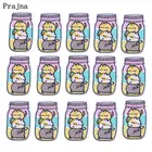 Патчи Prajna в японском стиле, термоклеящиеся патчи, Мультяшные значки в бутылке, дешевый набор из 10 шт., нашивки для одежды, украшение, Детская аппликация сделай сам