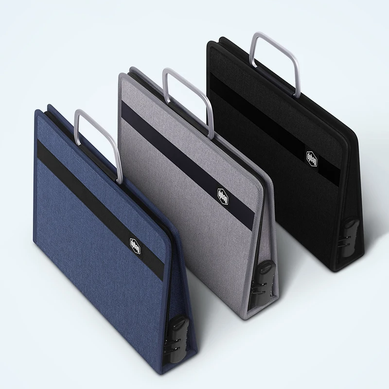 

Document Storage Bags Waterproof Business Official Seal Organizer Briefcase Files Folder Travel Ticket Card Pouch Accessories