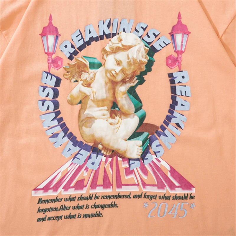

Summer Kpop Cartoon Printed Graphic Tees Streetwear Men T Shirt Oversize Homme Short Sleeve Cotton Tops Tshirts Women Koszulki