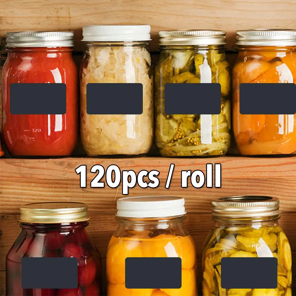 120 шт/рулон наклейки в виде меловой доски стираемые этикетки самоклеющиеся ярлык