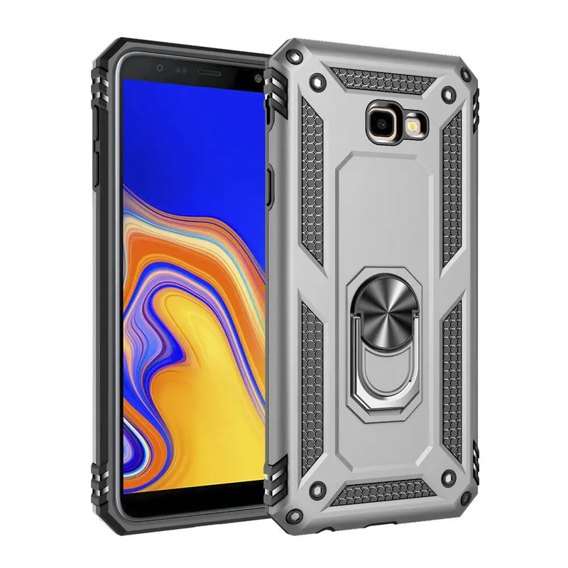 Роскошный металлический кольцевой держатель для Coque Samsung J6Plus чехол J6 Galaxy J4 2018 J8 Plus