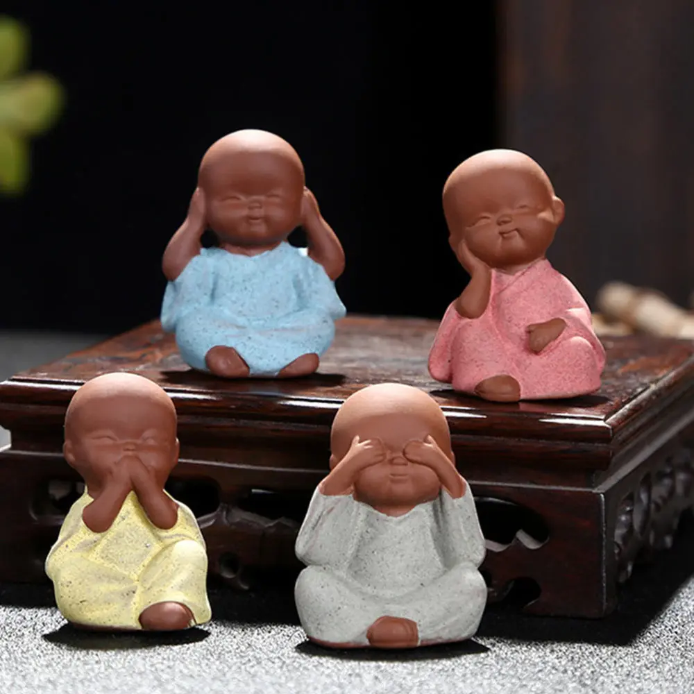 4 шт. керамические декоративные мини-декорации в стиле Дзен | Дом и сад