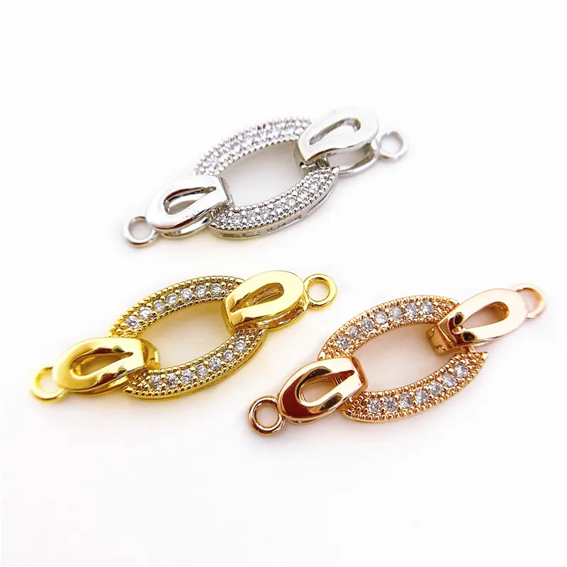 

Wholesale DIY Natural Stones Beads Jewelry Making Accessories Silver/Gold/Rose Gold Metal Connector Clasps Findings