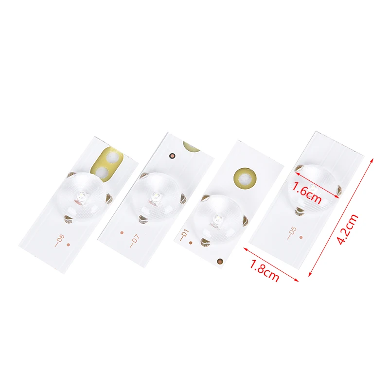 

20pcs 3V Lens Lamp Beads With Optical Lens Fliter For LED TV Backlight Beads