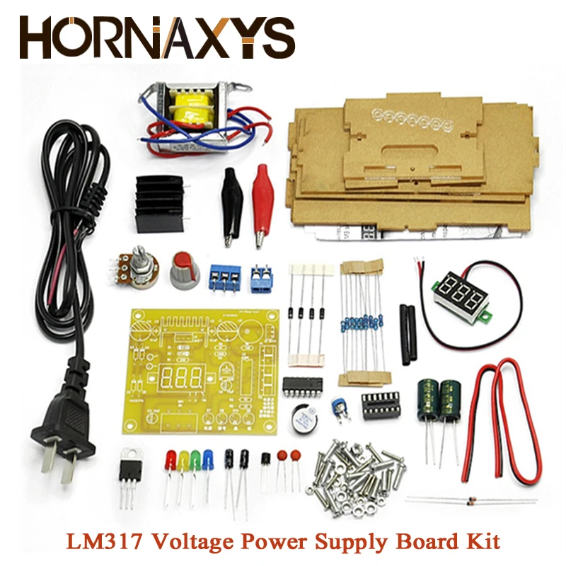 

LM317 Adjustable Voltage Regulated Power Supply DIY Kit LM317 AC 220V to DC 1.25-12V Stabilized Power Supply laboratory