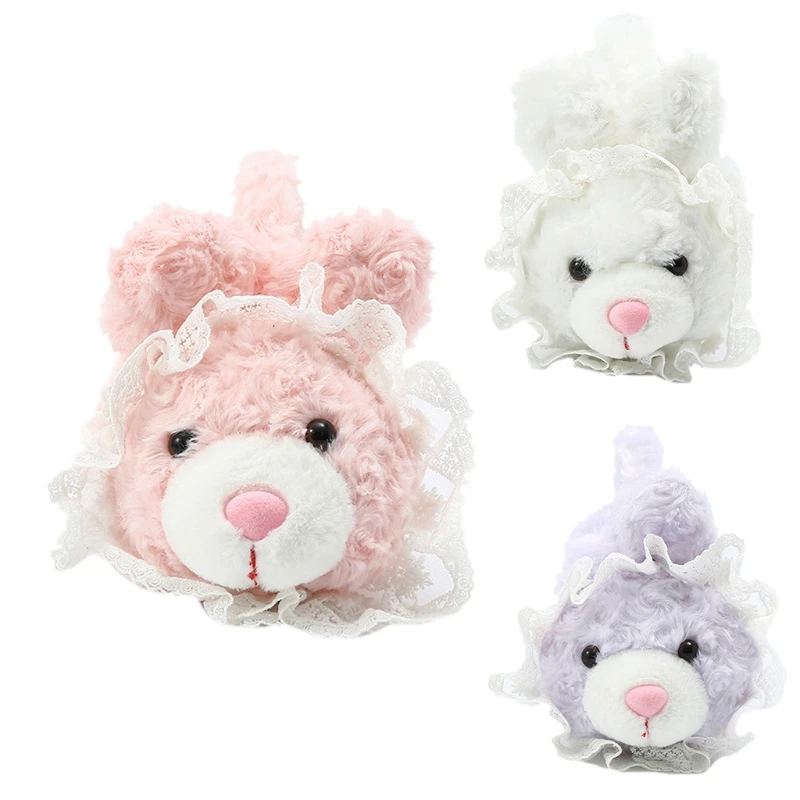 

Princess Earmuff Soft Earflaps Headband for Lolita Earmuffs Fleece Ear Muffs Bear Ear Muff Bunny Ear Muffs L5YB