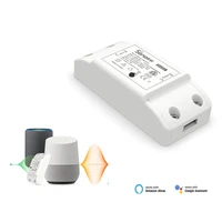 sonoff basic r2 smart home wifi switch wireless remote control light timer switch diy modules via ewelink app work with alexa
