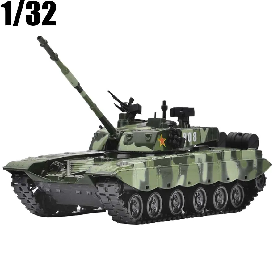 

1:32 T99 модель танка из сплава высокий симулятор военный танка игрушки металлические Литые музыкальные мигающие Детские игрушки Подарки Бесп...