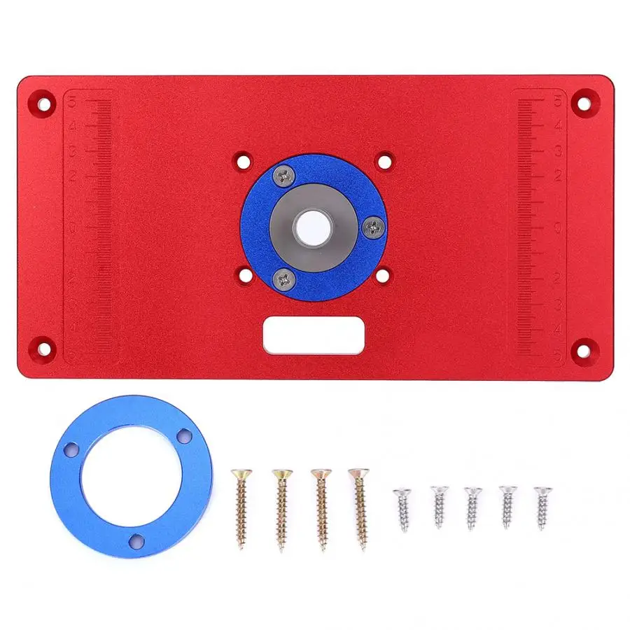 Trimming Machine Flip Board Red Aluminum Alloy Router Table Insert Plate Woodworking Tools | Инструменты