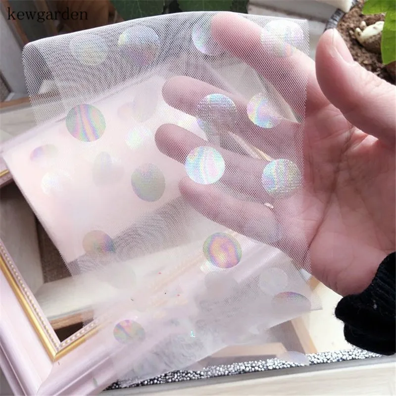 Kewgarden 10 см лазерные точки сетчатая Вуаль ленты DIY Hairbow аксессуары для корсажа