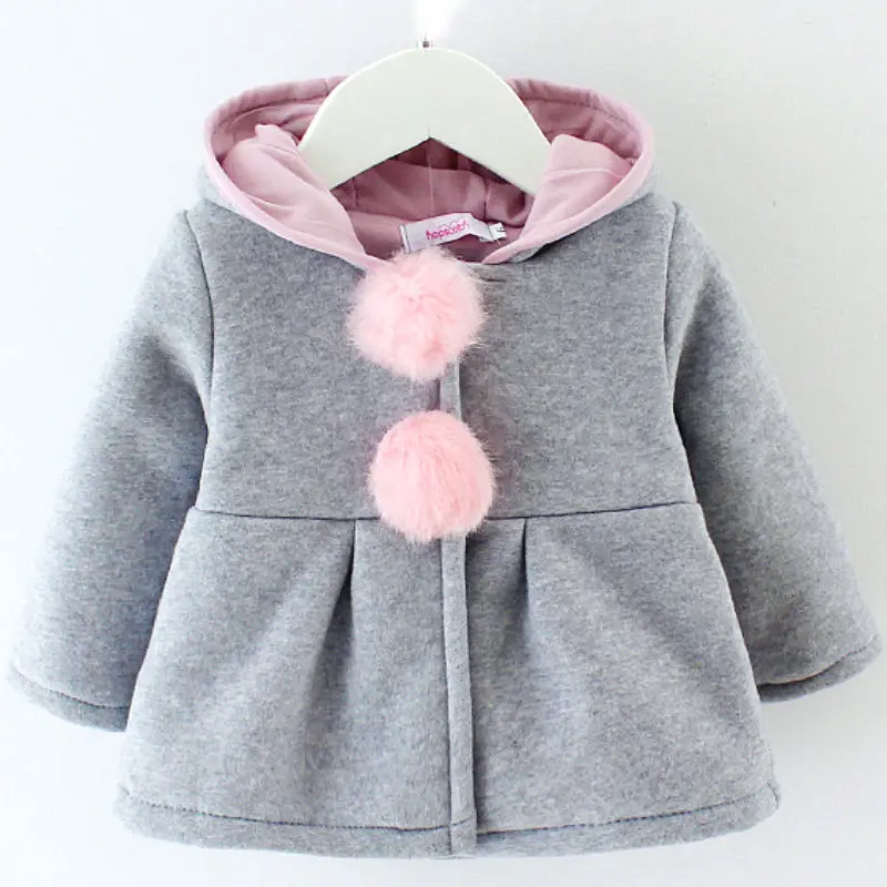 Осень зима 2020 модная детская одежда двубортное пальто с длинным рукавом и бантом