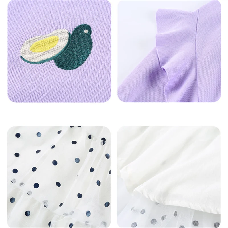 

Children Clothing Toddler Baby Girls Ruffles Sleeve Top+Dot Skirt Casual 2pcs Outfits Suit Kids Tracksuit For Girls Sets 6 8 12Y