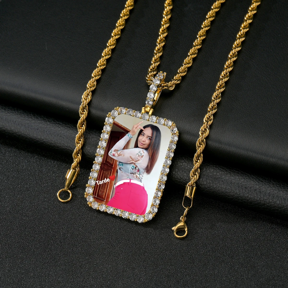 

Personalized Customize Photo Pictures Necklace Pendant Custom Memory Kids Family Friend Picture Gifts Nameplate Pendant Necklace