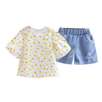 new summer baby girls clothes suit children fashion cute t shirt shorts 2pcssets toddler casual cartoon costume kids tracksuits