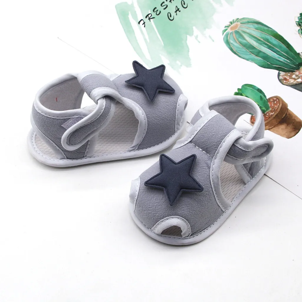 

0-18 Months Infant Newborn Baby Girls Boy Prewalker Printing Stars Applique Single 1065 Three Styles Solid Shoes