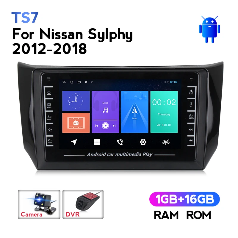 

Автомагнитола 2DIN на Android, мультимедийный видеоплеер для Nissan Sylphy B17 Sentra 12 2013-2018, поддержка Wi-Fi, Carplay, с камерой, DVR