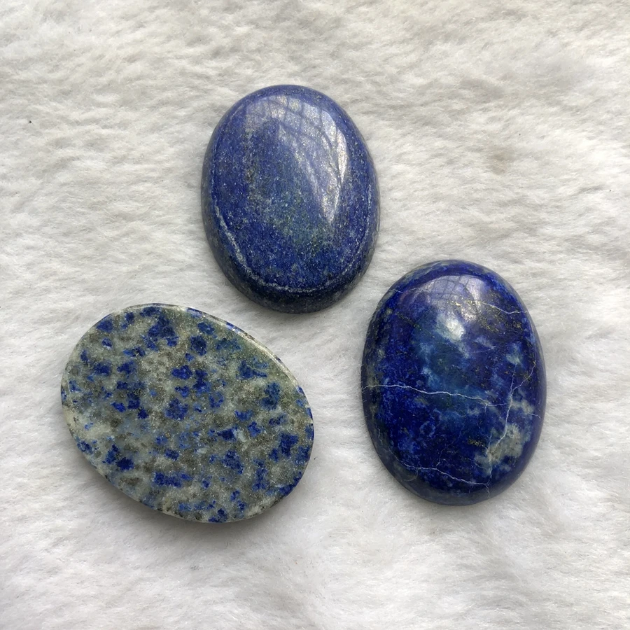 

Wholesale 1pcs 100% Natural Lapis Lazuli Bead Cabochon 30x40mm Oval Gem Stone Cabochon Ring Face Pendant