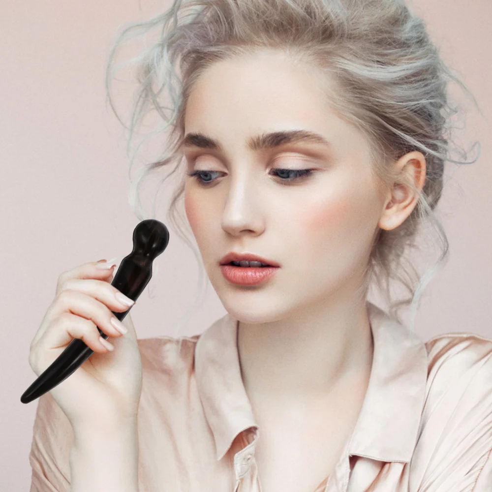 

Portable Body Scrapping Plate Stick Pen Natural Ox Horns Rod