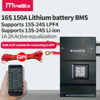 16s bms 150a 48v lfp4 60v lipo smart support bluetooth 18650 suitable for 3 2v 3 6v 3 7v lithium battery temperature protection