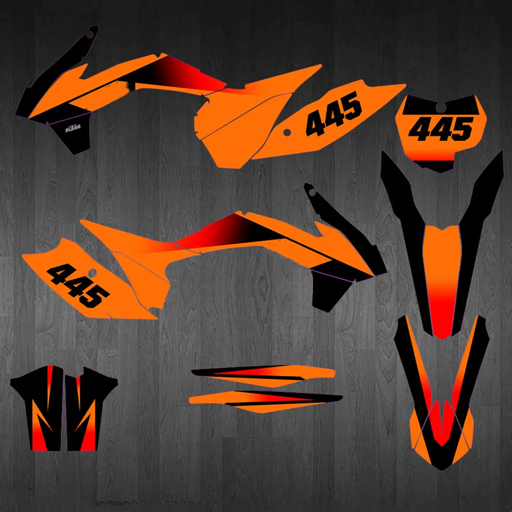 Графические Стикеры для KTM EXC EXCF XCW 2014 2015 2016 150-250 300 350 450 500 | Автомобили и мотоциклы