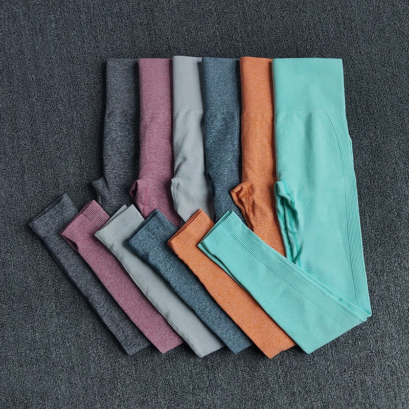 Леггинсы женские с эффектом пуш ап дышащие облегающие штаны для фитнеса