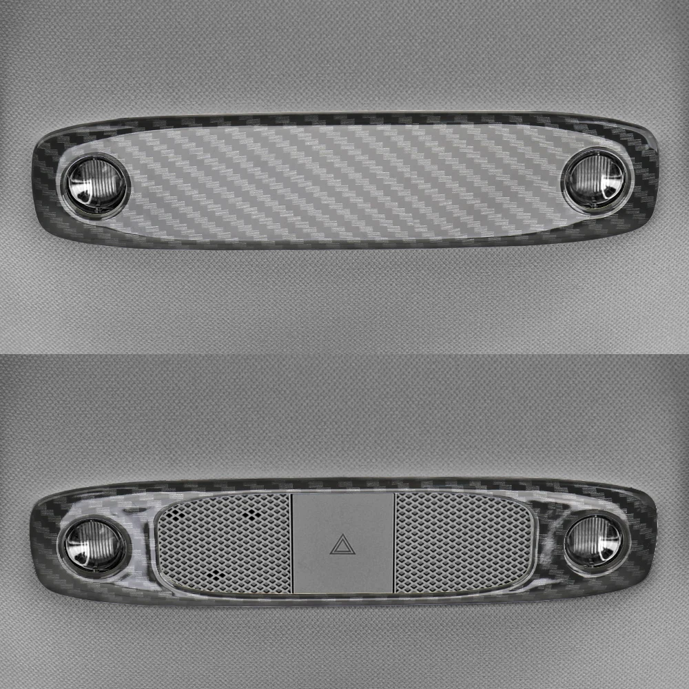 

Car styling 1 Pair Reading Light Cover Imitate Carbon fiber Decoration Strips for Tesla Model 3 Tesla and Model Y 2017-2020