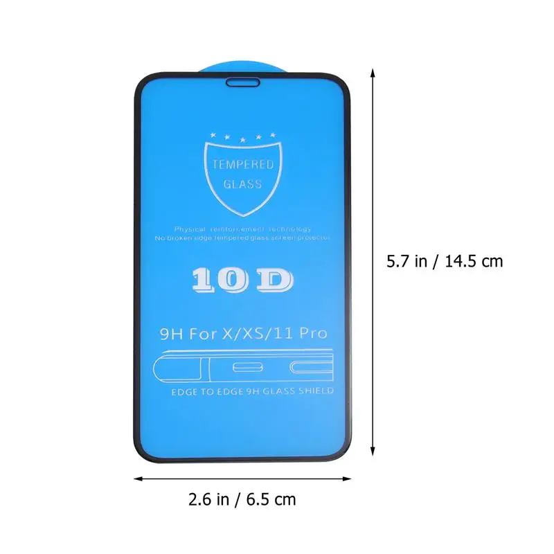 Закаленное стекло 10D для iPhone X XS 11 Pro 2 шт. полное покрытие клея Защитная пленка 3D Arc