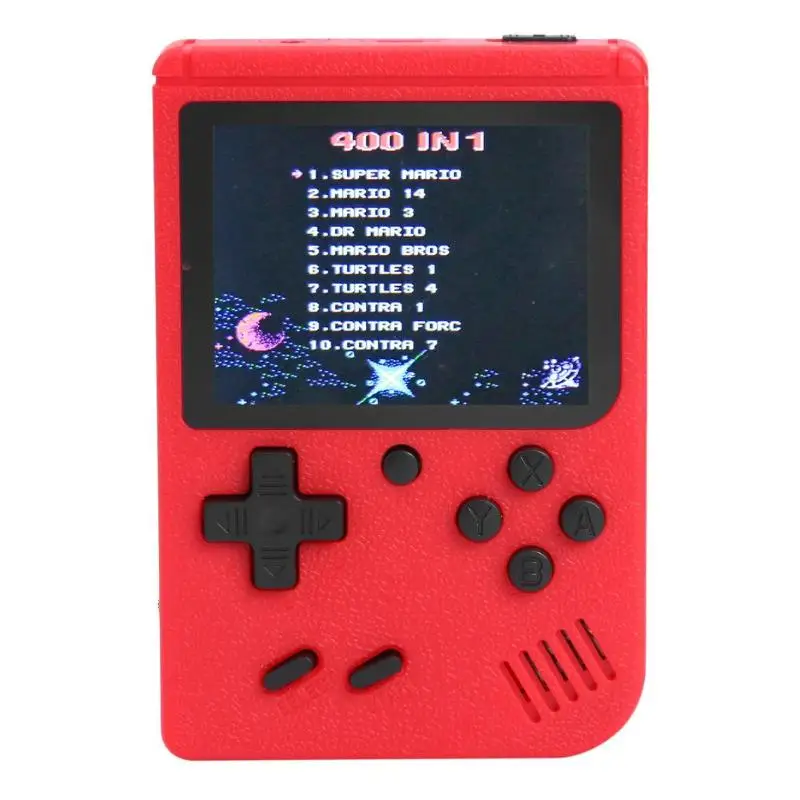 Портативный 3 дюймов Экран ручной ретро игровые консоли с 400 игры для FC игры для детей Для мальчиков в китайском стиле для маленьких девочек; английский Факультативный