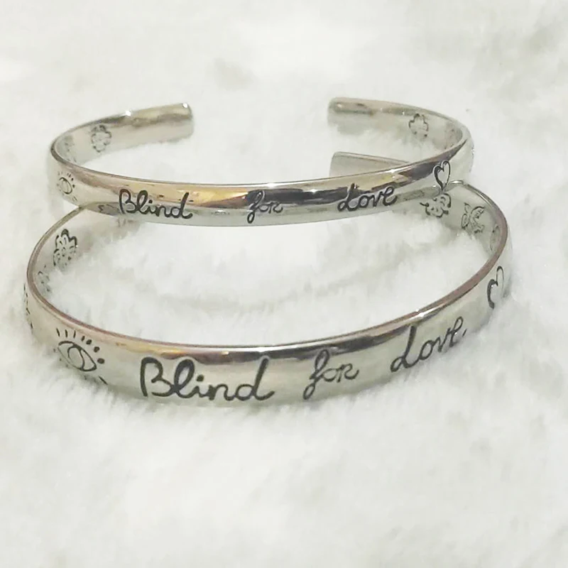 

Original retro love fearless men and women new S925 sterling silver bracelet women high quality brand logo Valentine's day gift