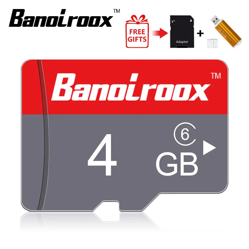 4GB with reader Оригинальная карта памяти класс 10 128 Гб 64 ГБ 32 ГБ micro sd карта 16 ГБ 8 ГБ cartao de memoria 4 Гб C6 microsd mini TF карты+ адаптер - Емкость: 4GB with reader