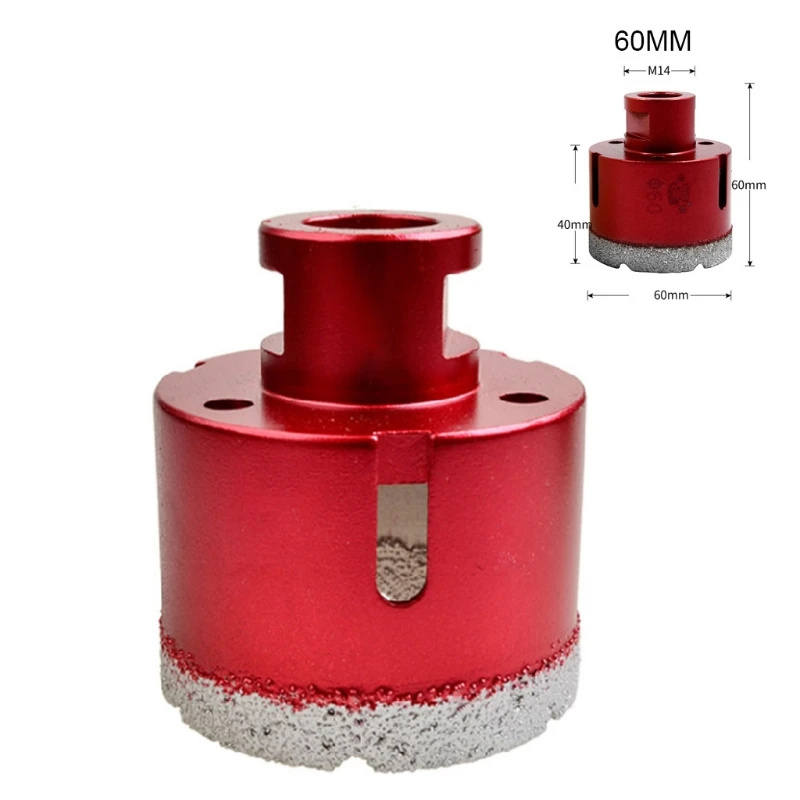 

6-75mm M14 Vacuum Brazed Drill Bit High Hardness Hole Saw Cutter for Marble Tile