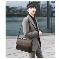 mens shoulder bags business pu leather laptop handbag tote casual man bag for male shoulder bag male office messenger bag