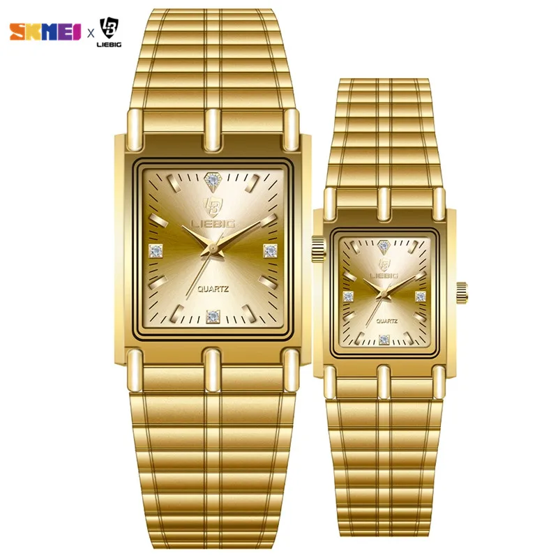 

2021 Japan Luxury Golden Watch For Couple Fashion Quartz Watch For Lovers Men Women Watches relogio masculino L1018