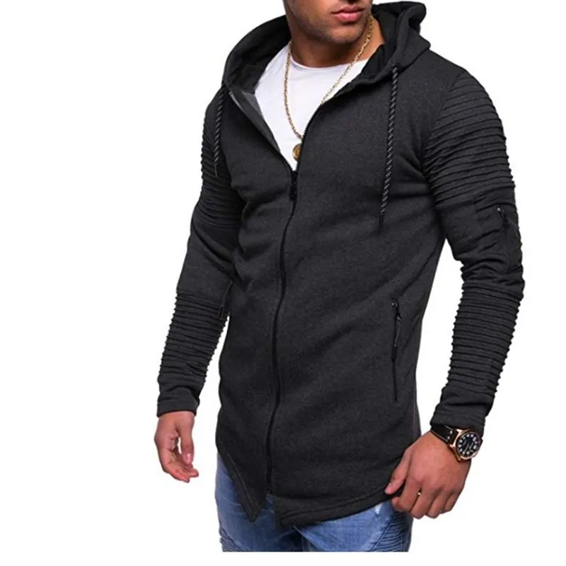 Мужская Мода Тренд повседневные топы с капюшоном весна и осень пальто в