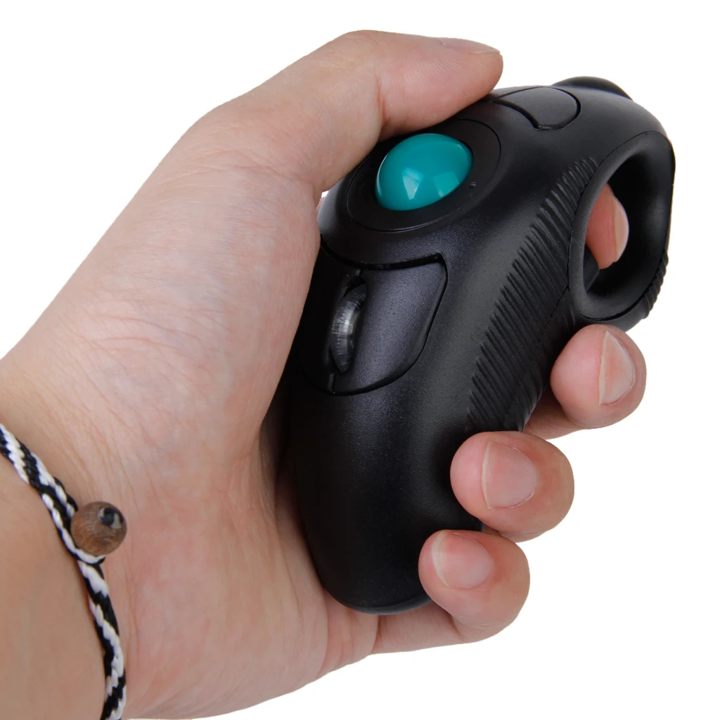 2 4 ГГц USB Беспроводной Trackball Мышь ручной расширитель для пальца мыши портативного