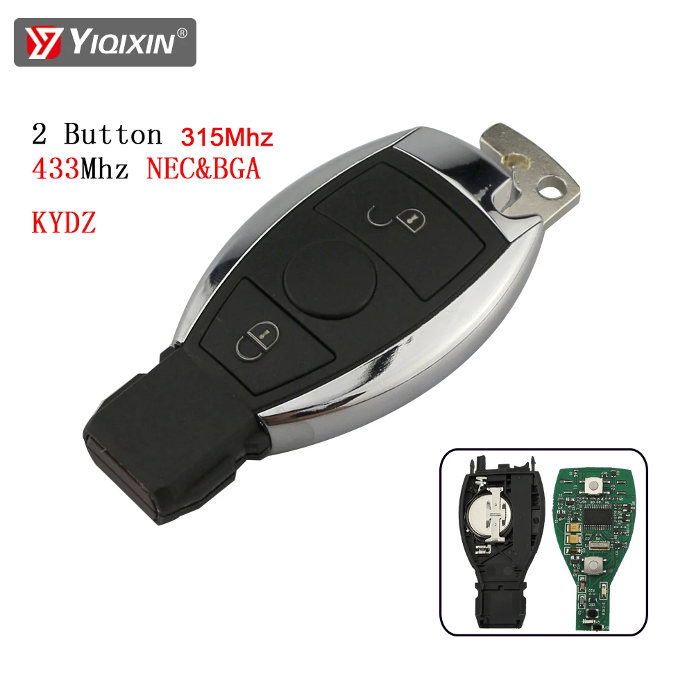 YIQIXIN 2 кнопки для Mercedes Benz A B C E S Class W203 W204 W205 W210 W211 W212 W221 W222 смарт-ключ дистанционного управления 315/4333 МГц KYDZ
