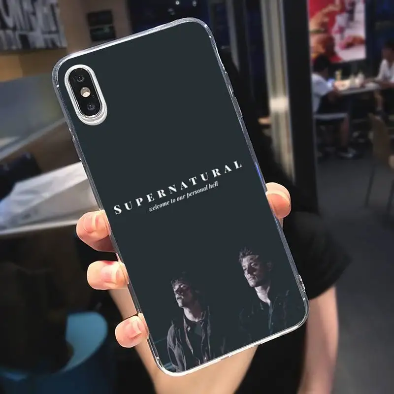 

Supernatural SPN Dean And Sam Phone Case Transparent soft For iphone 5 5s 5c se 6 6s 7 8 11 12 plus mini x xs xr pro max